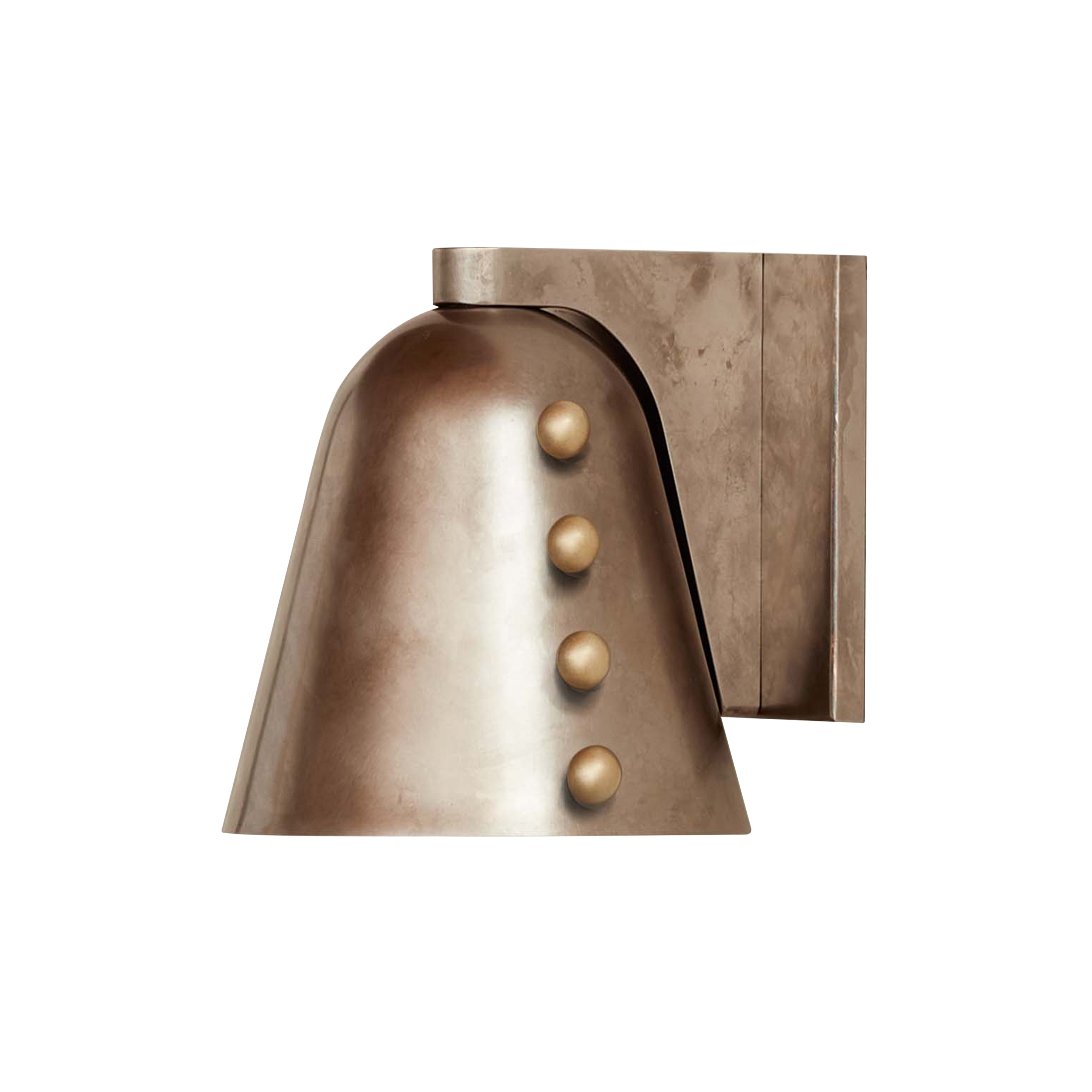 Brass Gemma Sconce: Small + Brass + Pewter + Square Backplate