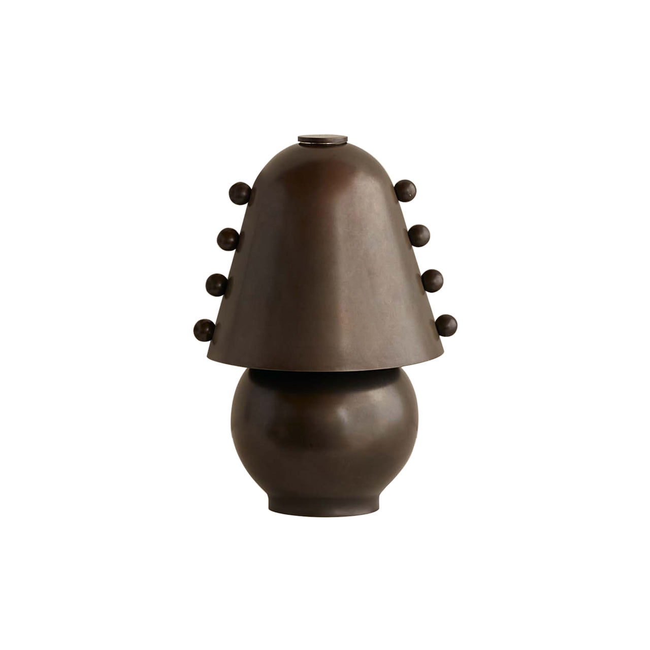Gemma Table Lamp: Small + Blackened Brass + Blackened Brass