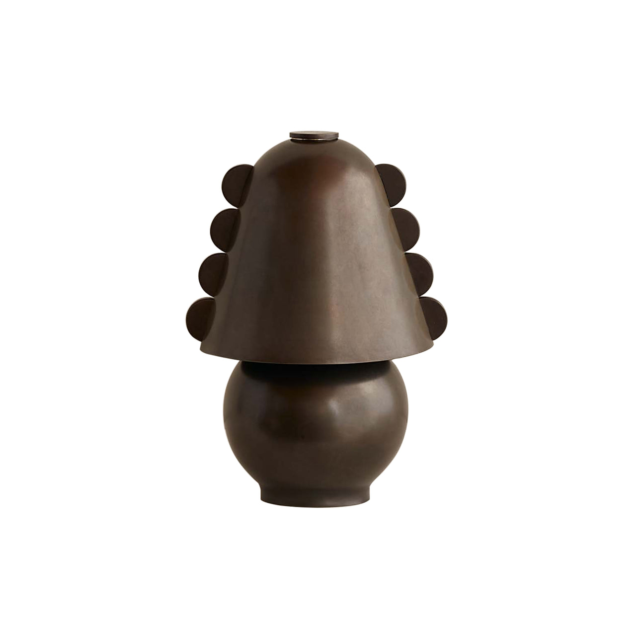 Calla Table Lamp: Small + Blackened Brass + Blackened Brass