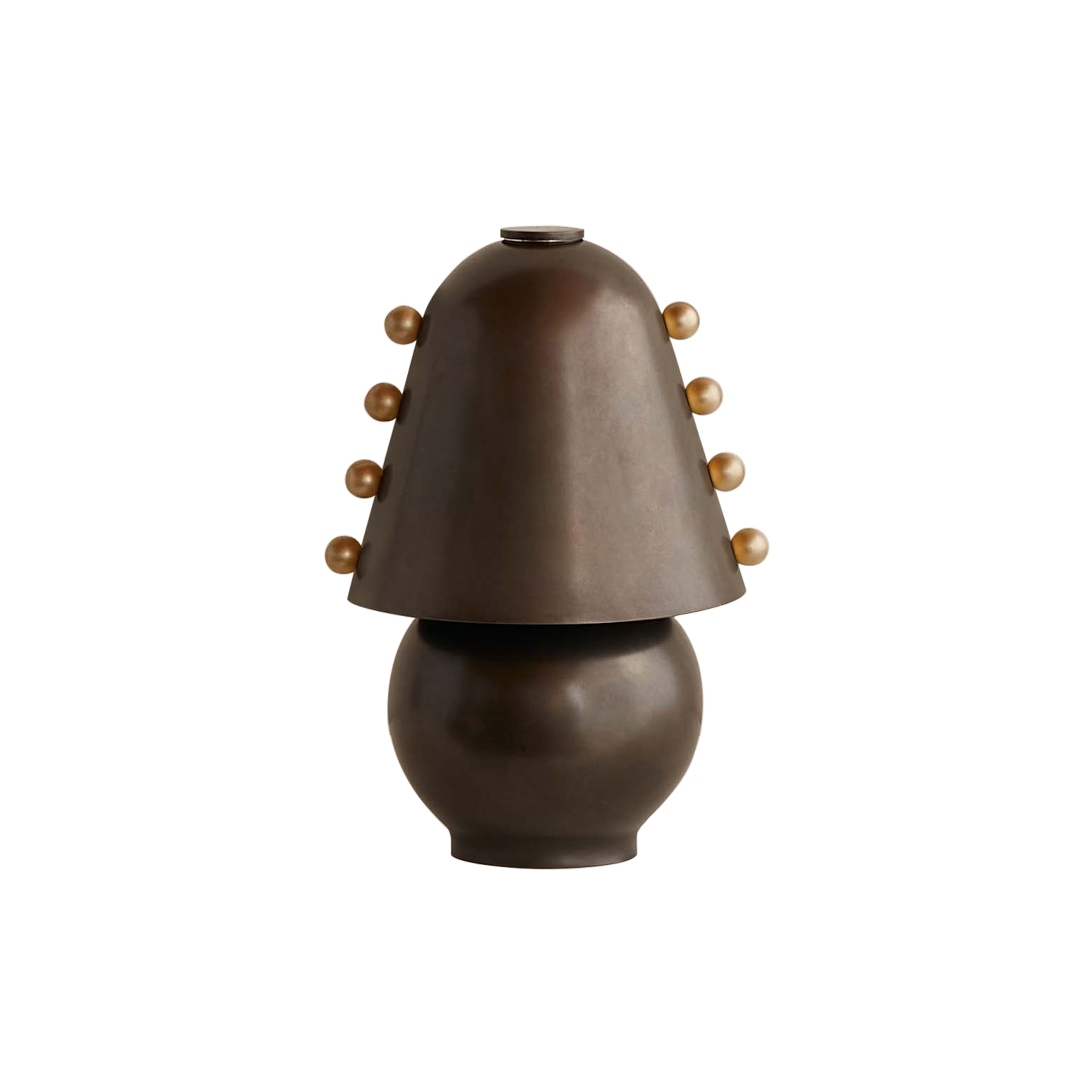 Gemma Table Lamp: Small + Brass + Blackened Brass