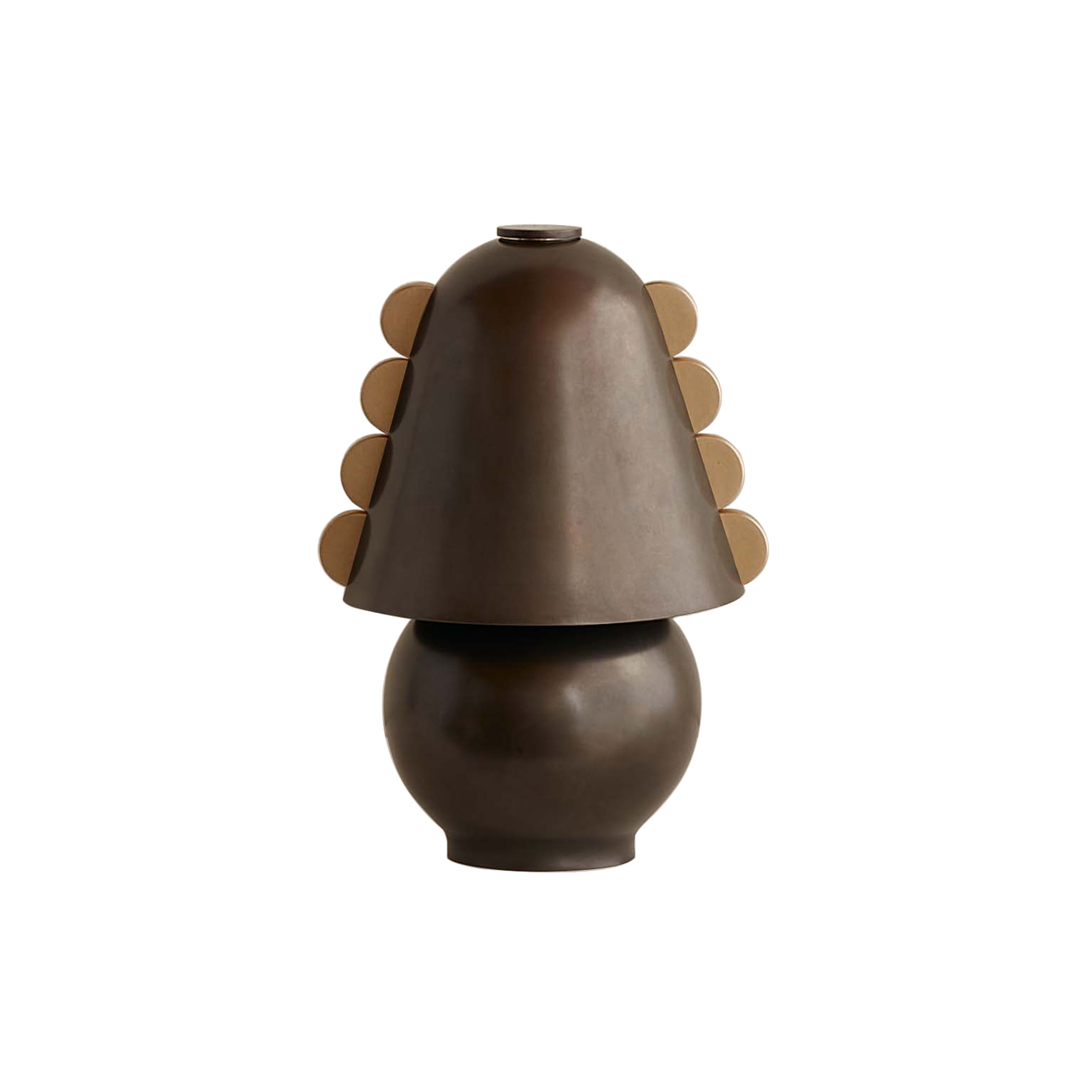 Calla Table Lamp: Small + Brass + Blackened Brass