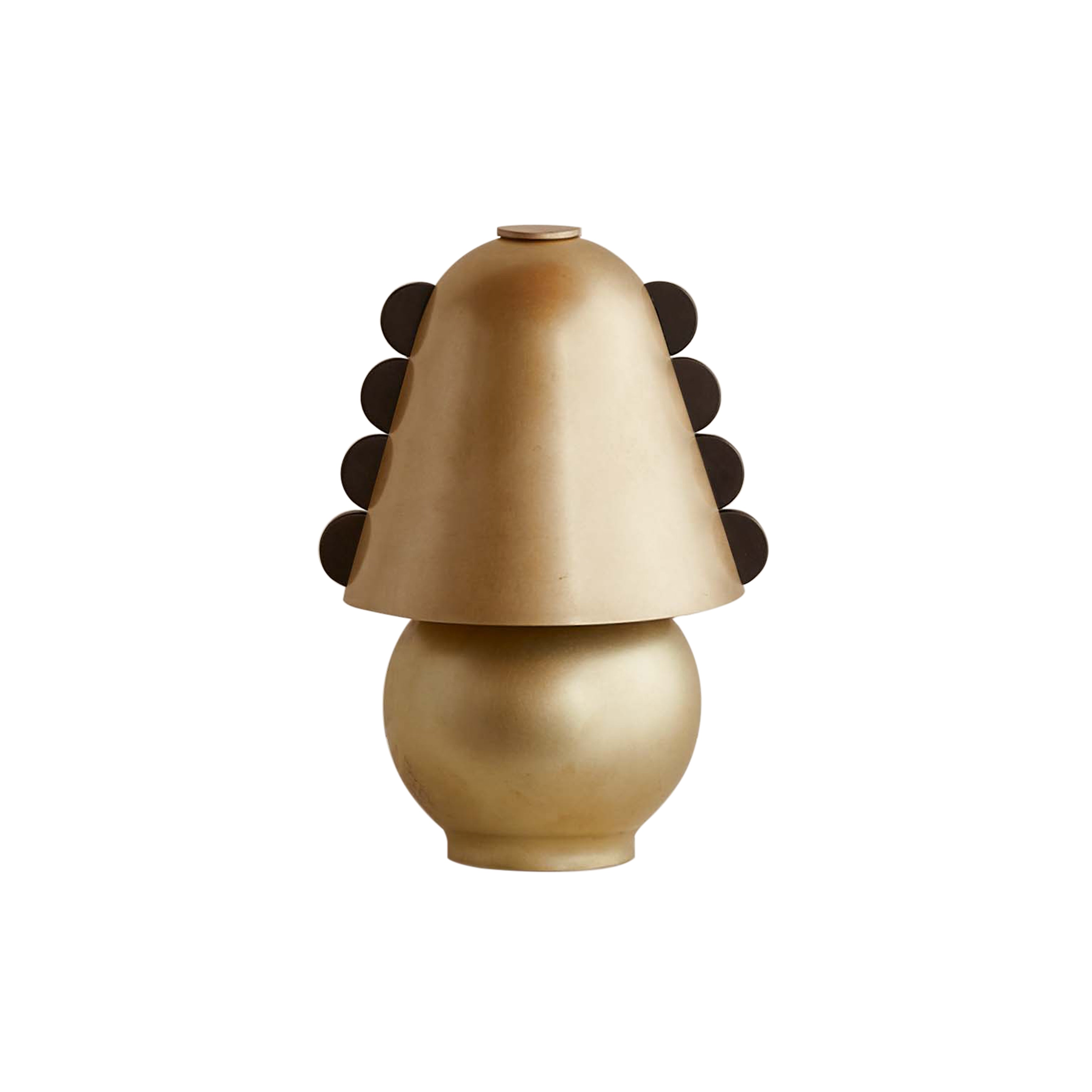 Calla Table Lamp: Small + Blackened Brass + Brass
