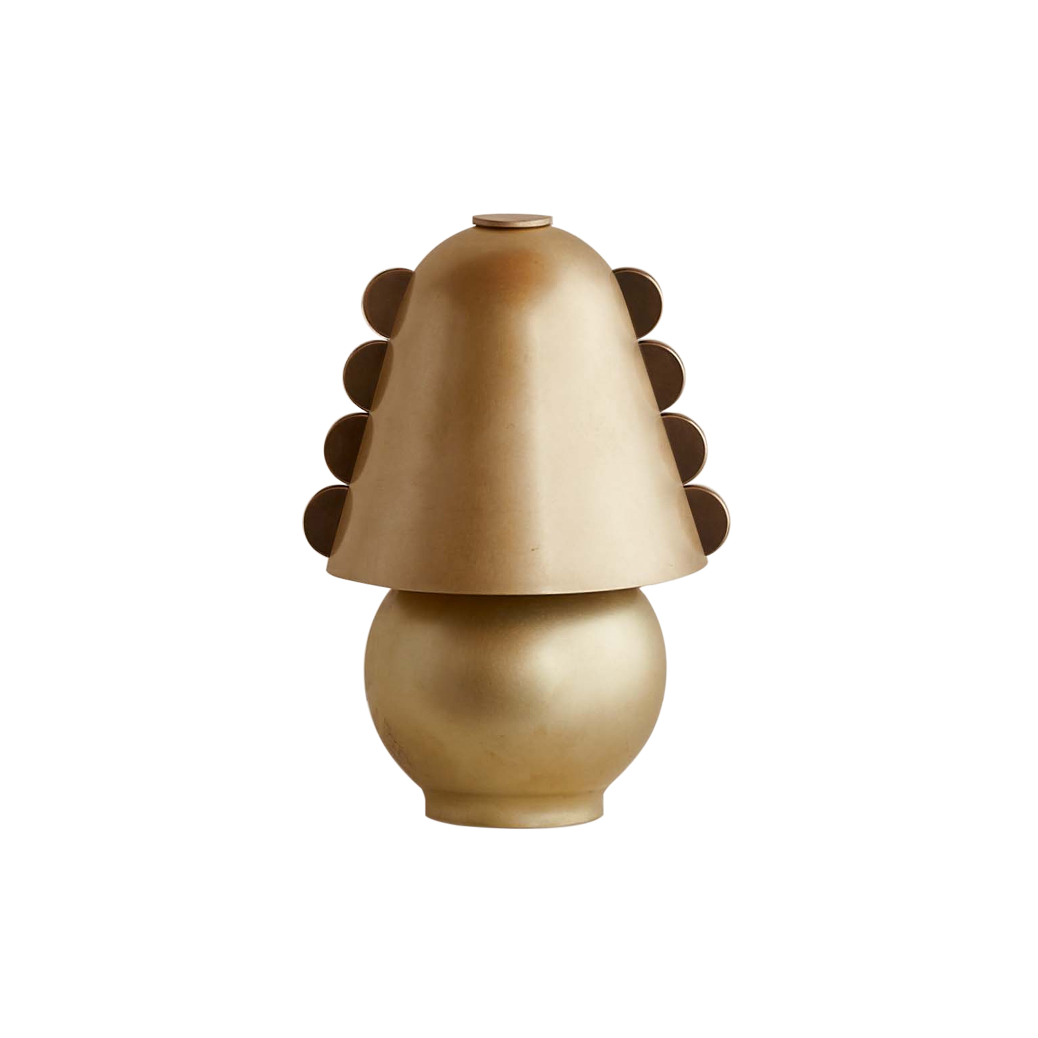 Calla Table Lamp: Small + Patina Brass + Brass