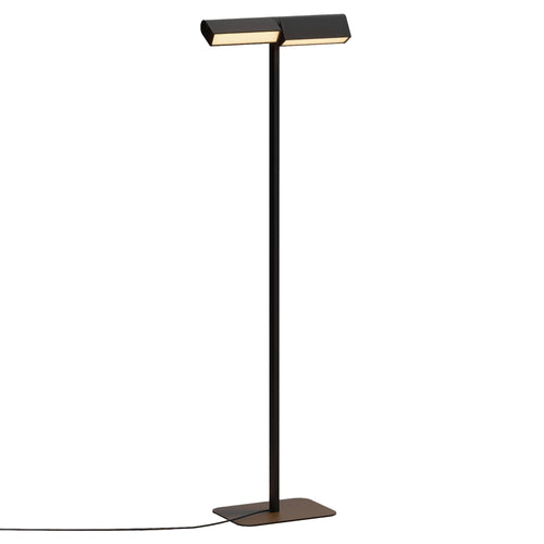 Ipoli 08 Double Floor Lamp: Textured Black