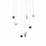 Isle 12 Suspension Lamp: Black Marquina + Polished Aluminum