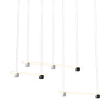 Isle 16 Suspension Lamp: Polished Aluminum + Black Marquina Marble