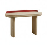 Jumbo Desk: Natural Ash + Lacquered Bloody Mary