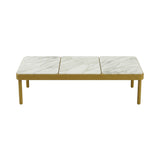 Mosaico Bench: Marble + Large - 59.1
