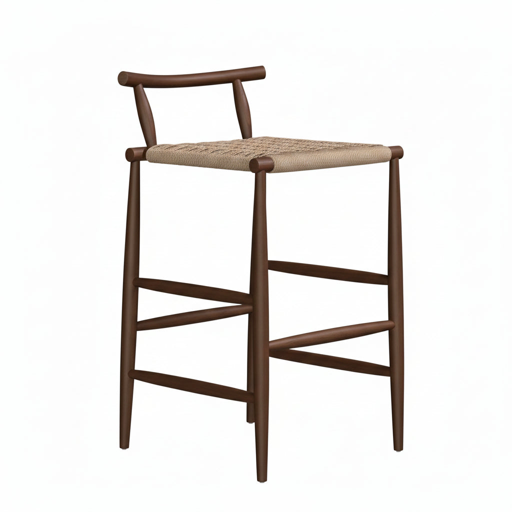 Pelleossa Stool: Oak Stained Walnut