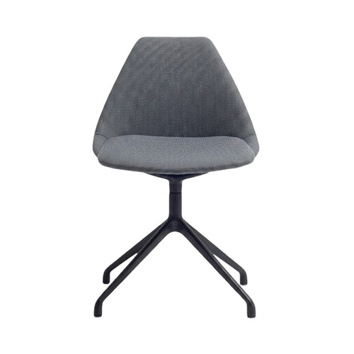 Ziba Swivel Chair: Fully Upholstered + Stocked: Elum Dark Grey