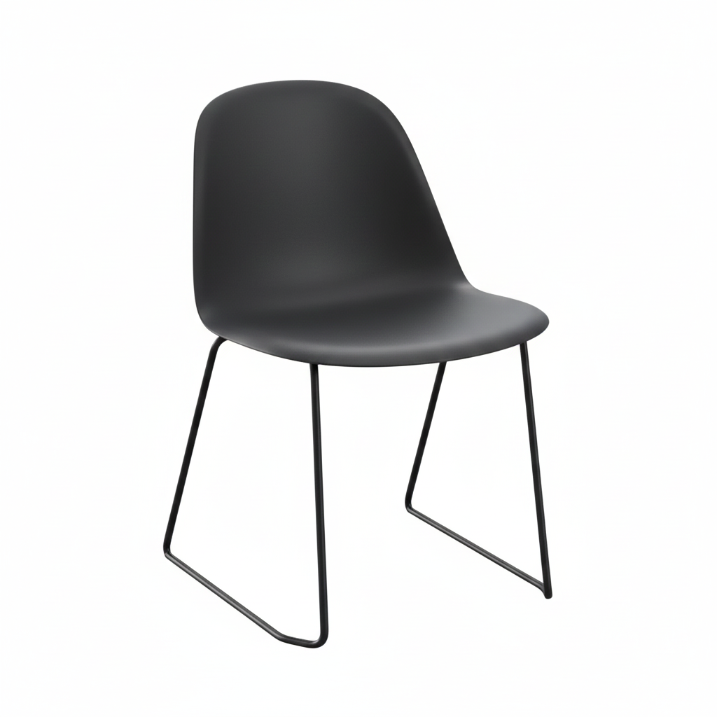 Mariolina Stacking Side Chair Sledge Base: + Anthracite + Without Writing Desk