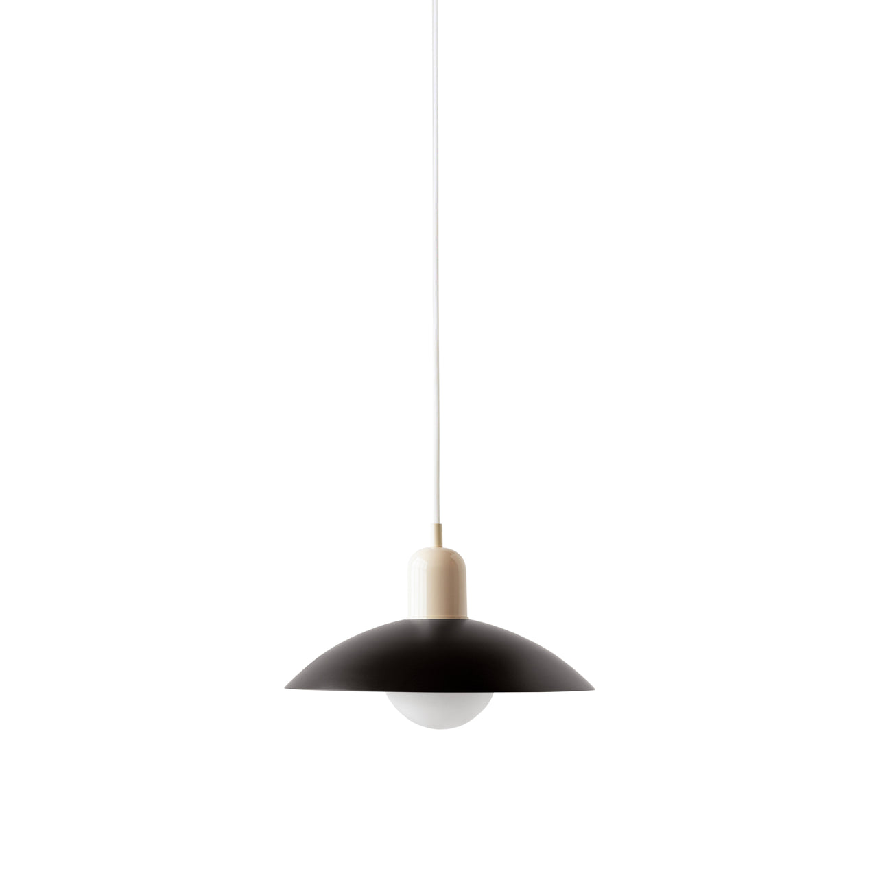 Arundel Orb Pendant: Outdoor + Bone + Black + Black