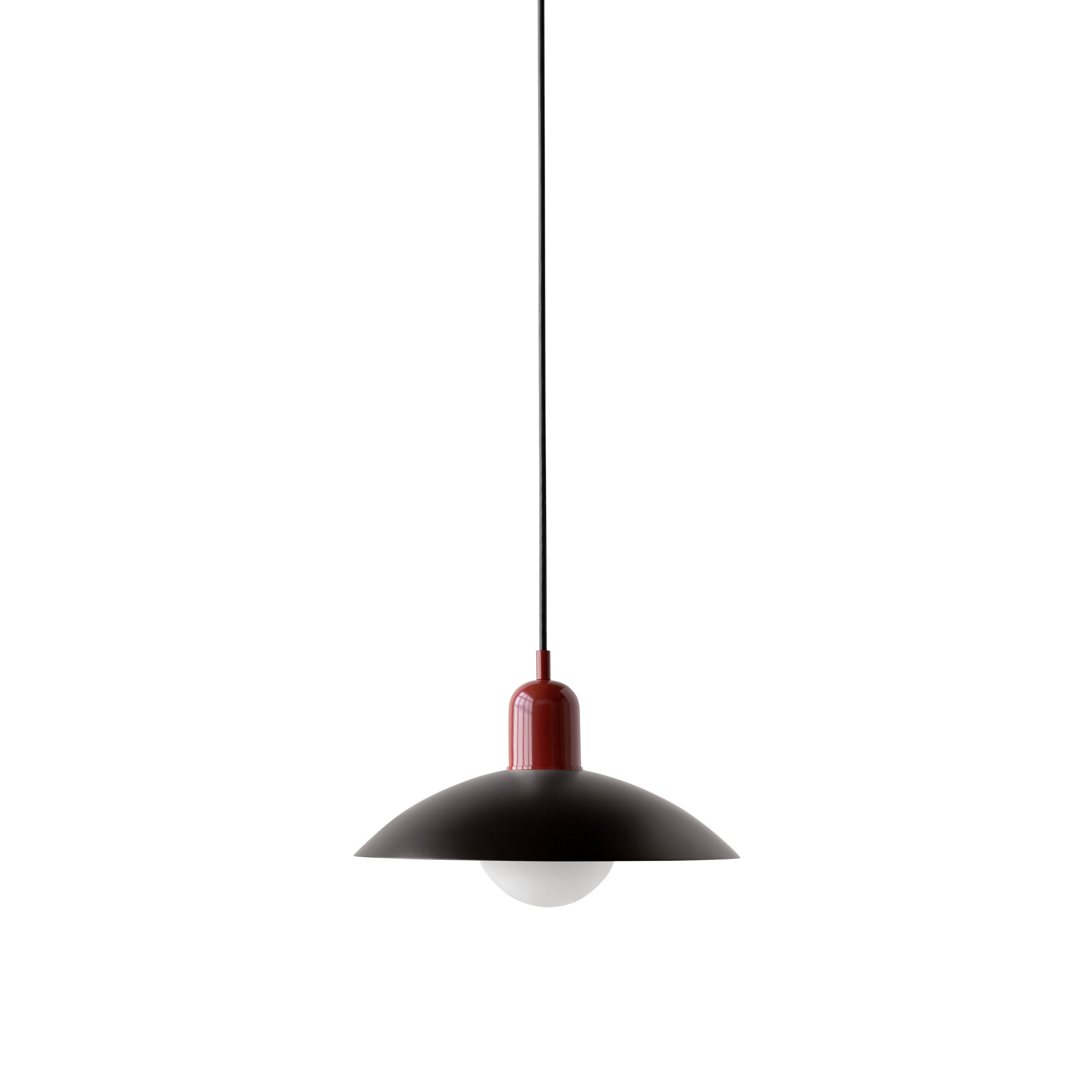 Arundel Orb Pendant: Outdoor + Oxide Red + Black + Black