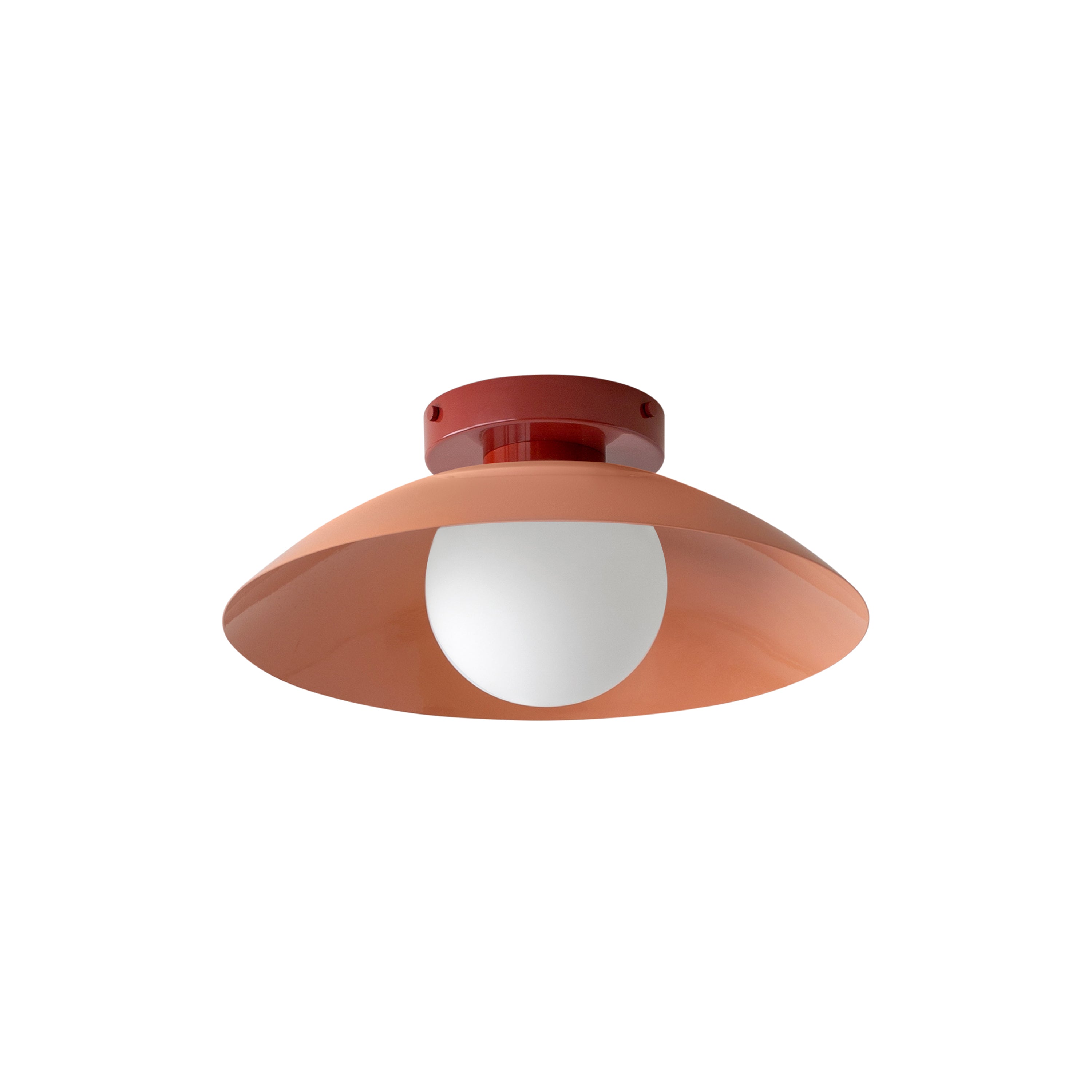 Arundel Orb Surface Mount: Peach + Oxide Red + Hardwire