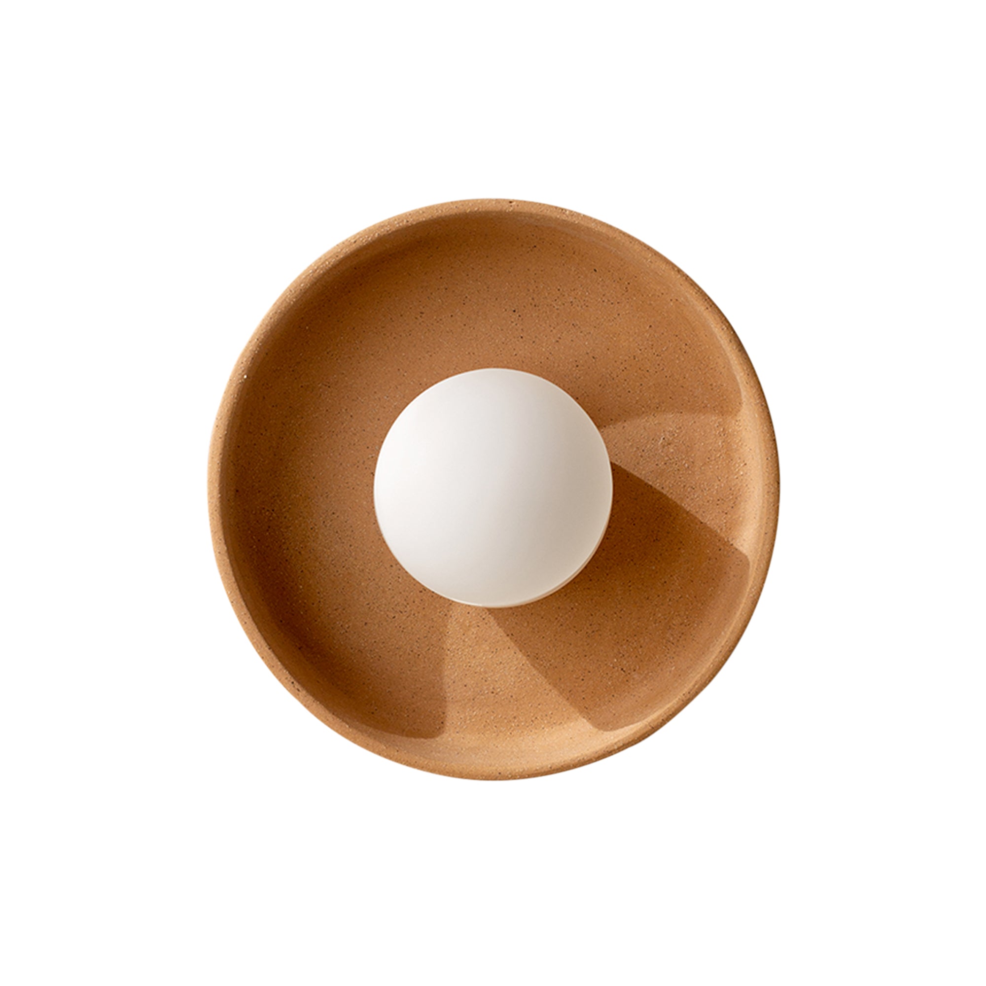 Ceramic Disc Orb Surface Mount: Tan Clay + Hardwire