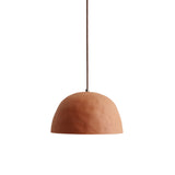 Dome Pendant: Terracotta + Pewter + Chocolate Brown