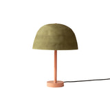 Dome Table Lamp: Green Clay + Peach