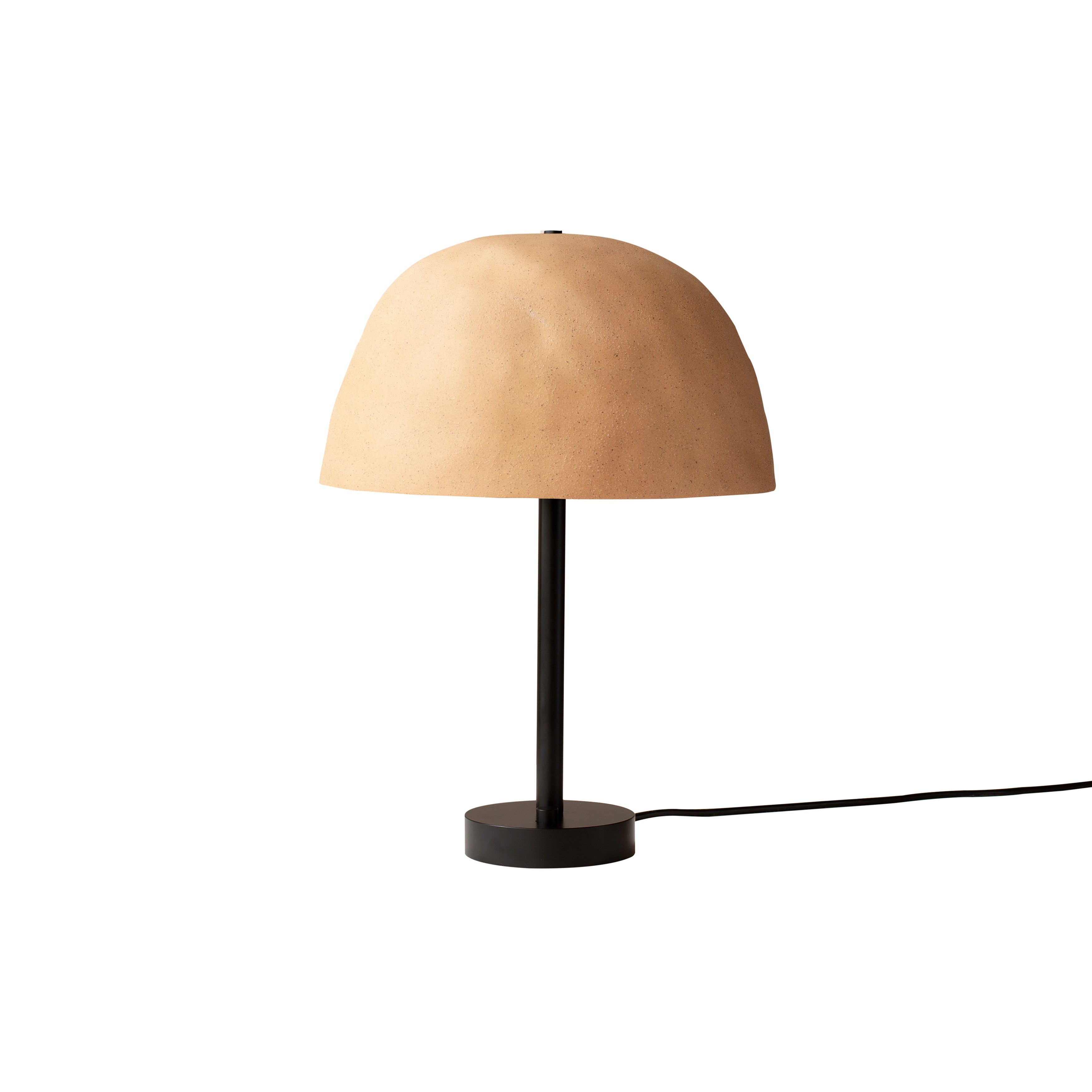 Dome Table Lamp: Tan Clay + Black