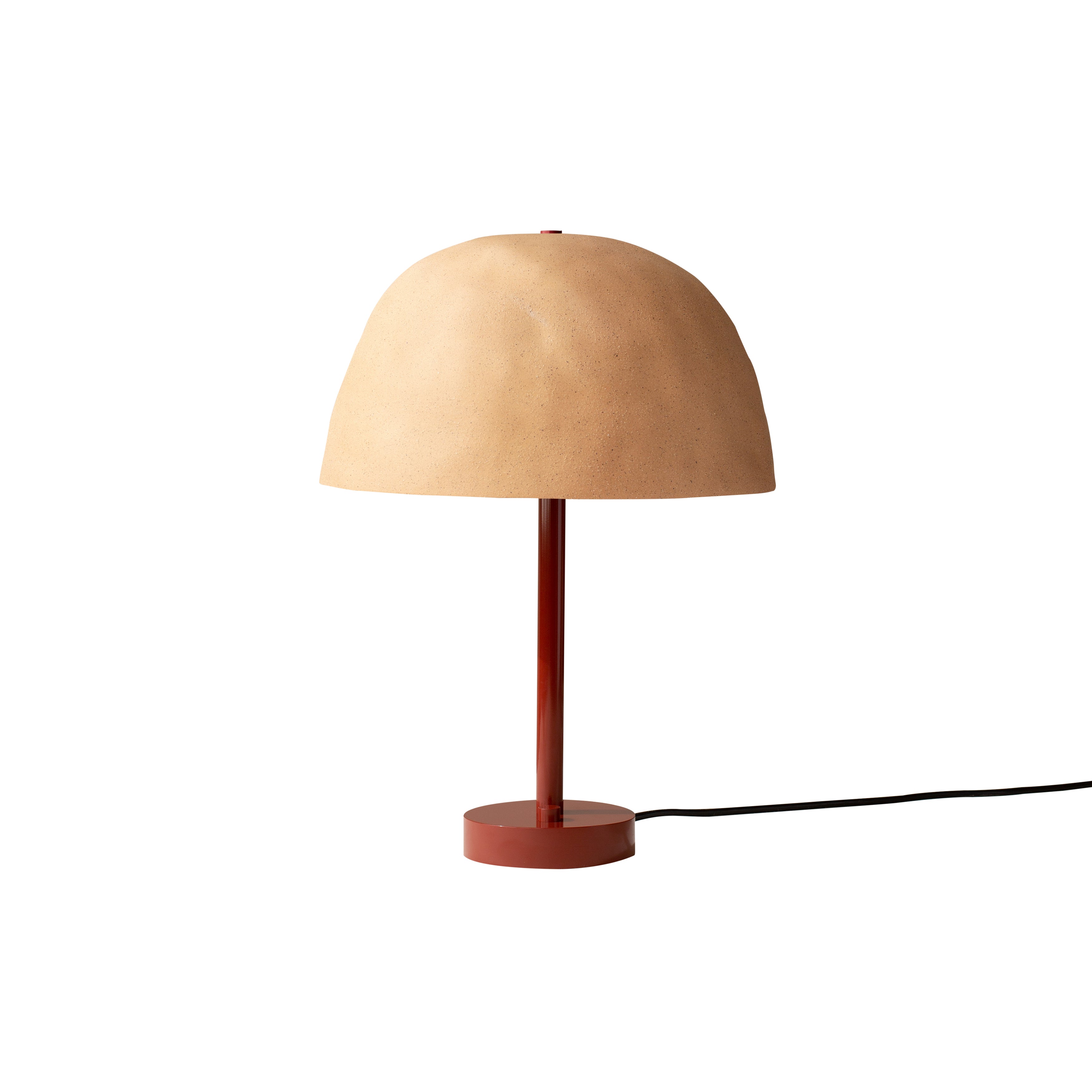 Dome Table Lamp: Tan Clay + Oxide Red