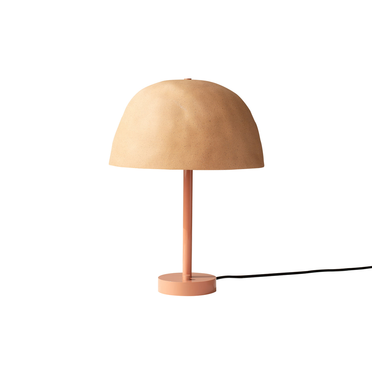 Dome Table Lamp: Tan Clay + Peach