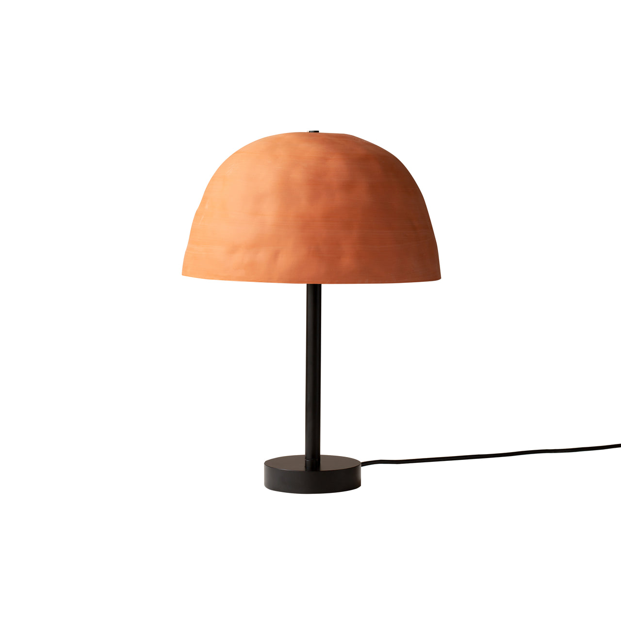Dome Table Lamp: Terracotta + Black