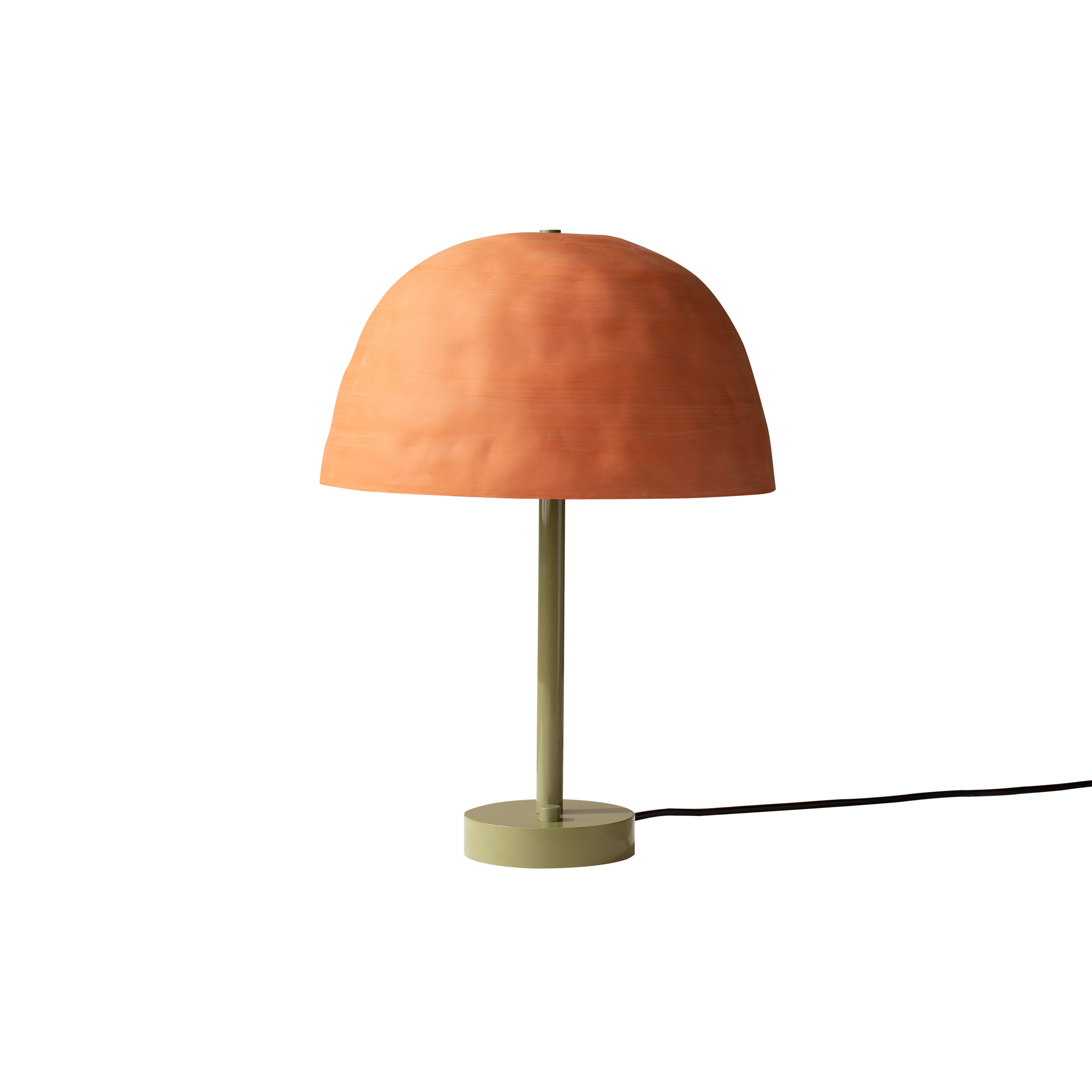 Dome Table Lamp: Terracotta + Reed Green