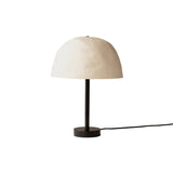 Dome Table Lamp: White Clay + Black