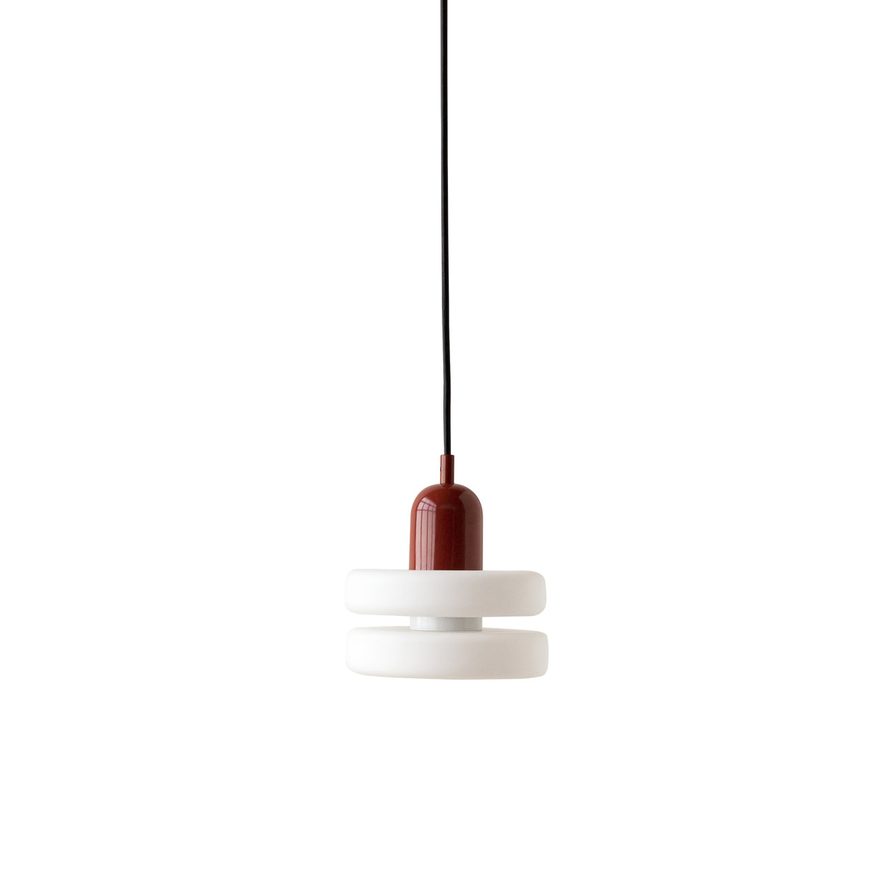 Double Puck Pendant: Oxide Red