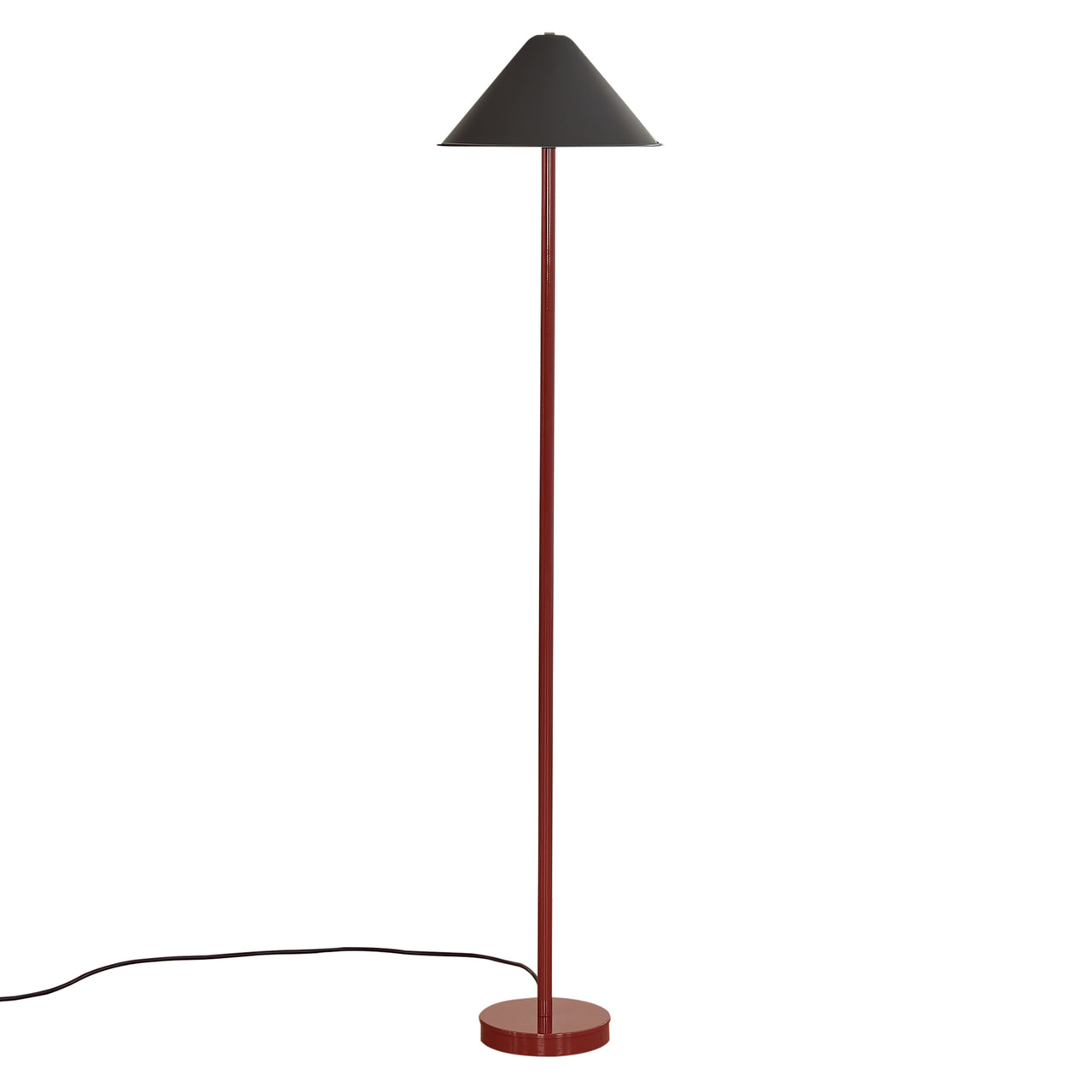 Tipi Floor Lamp: Black + Oxide Red