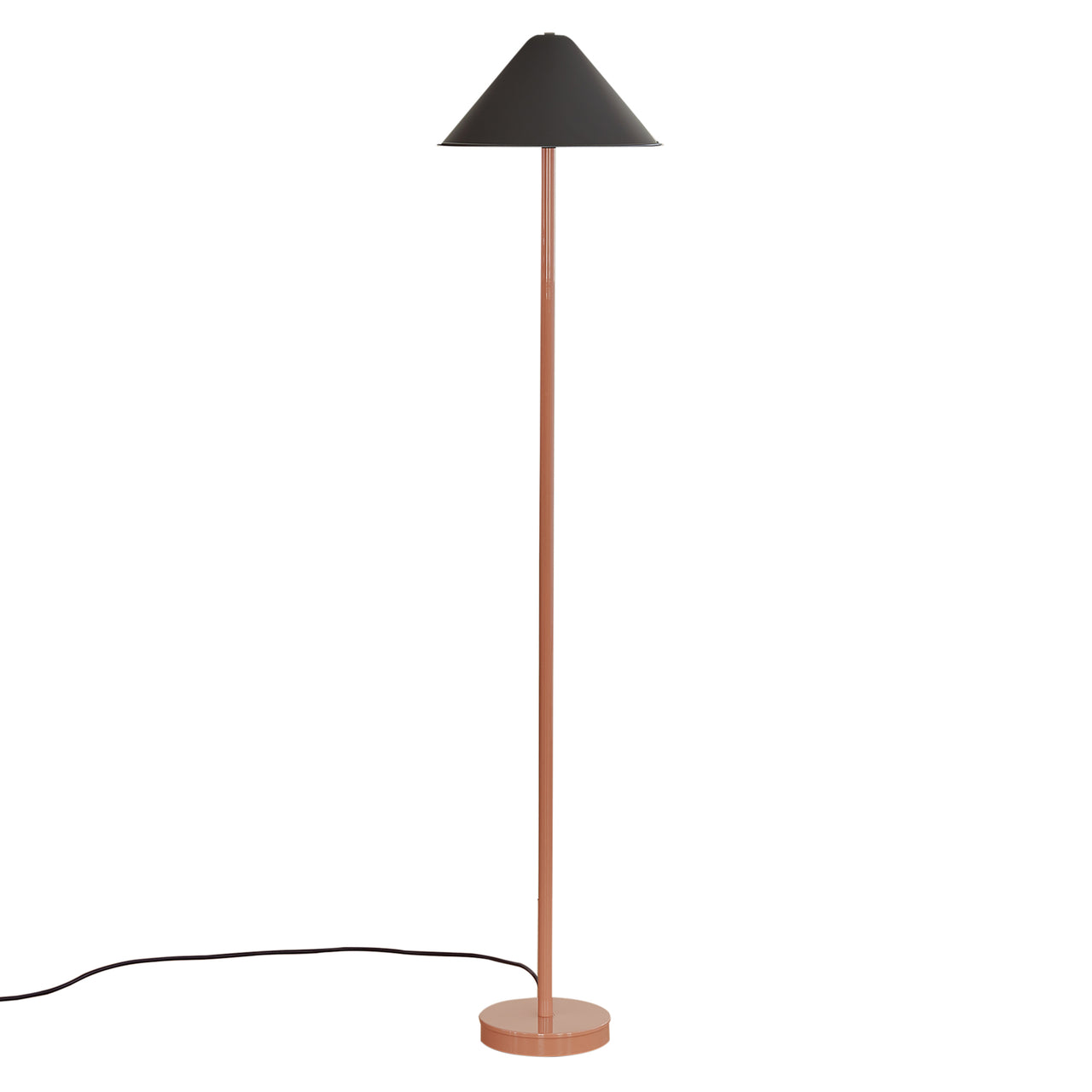 Tipi Floor Lamp: Black + Peach