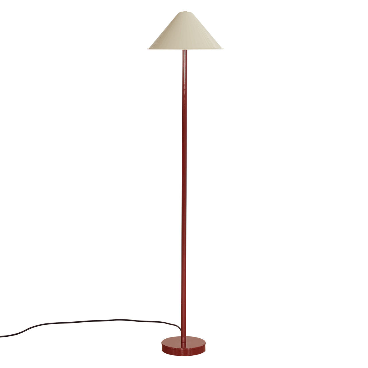 Tipi Floor Lamp: Bone + Oxide Red