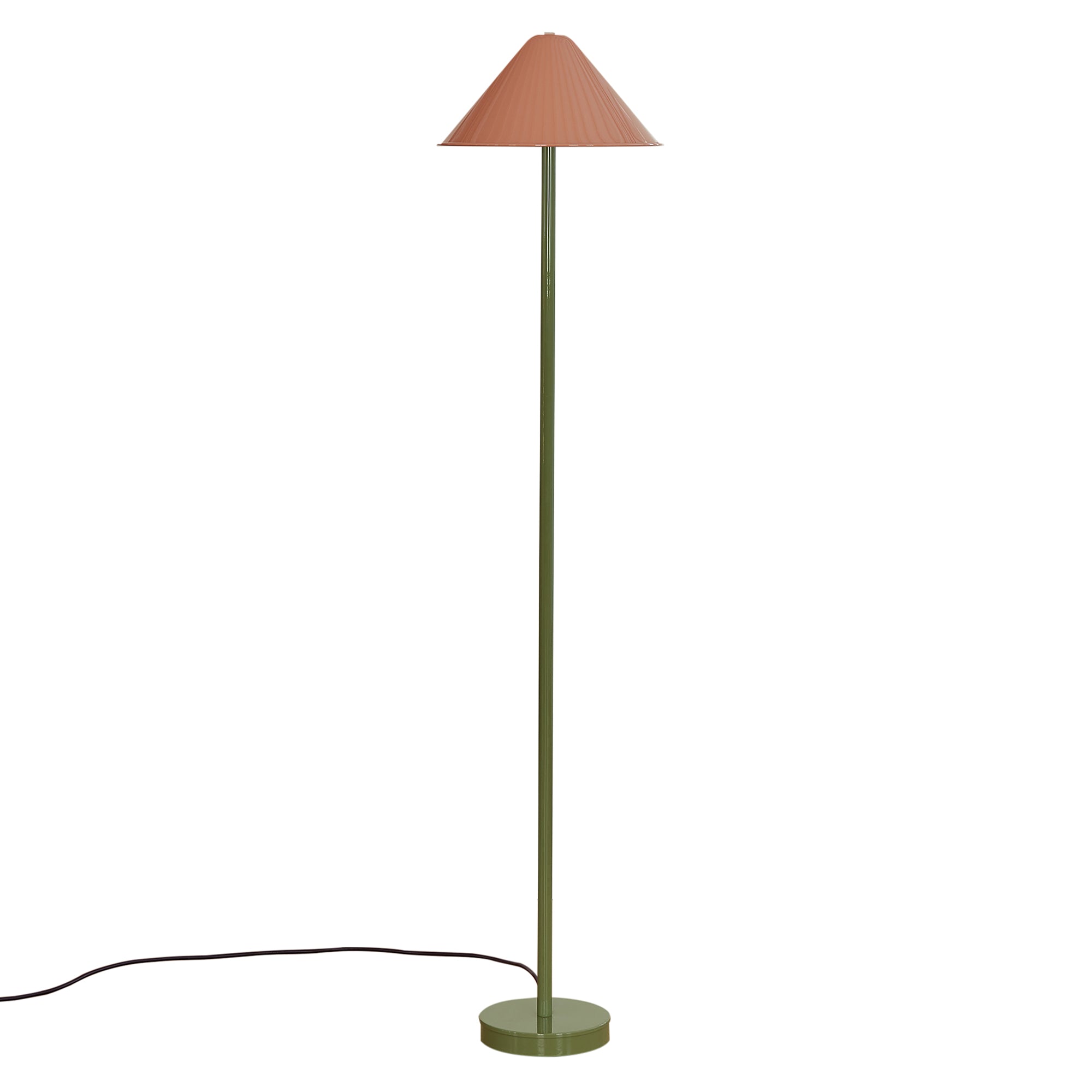 Tipi Floor Lamp: Peach + Reed Green