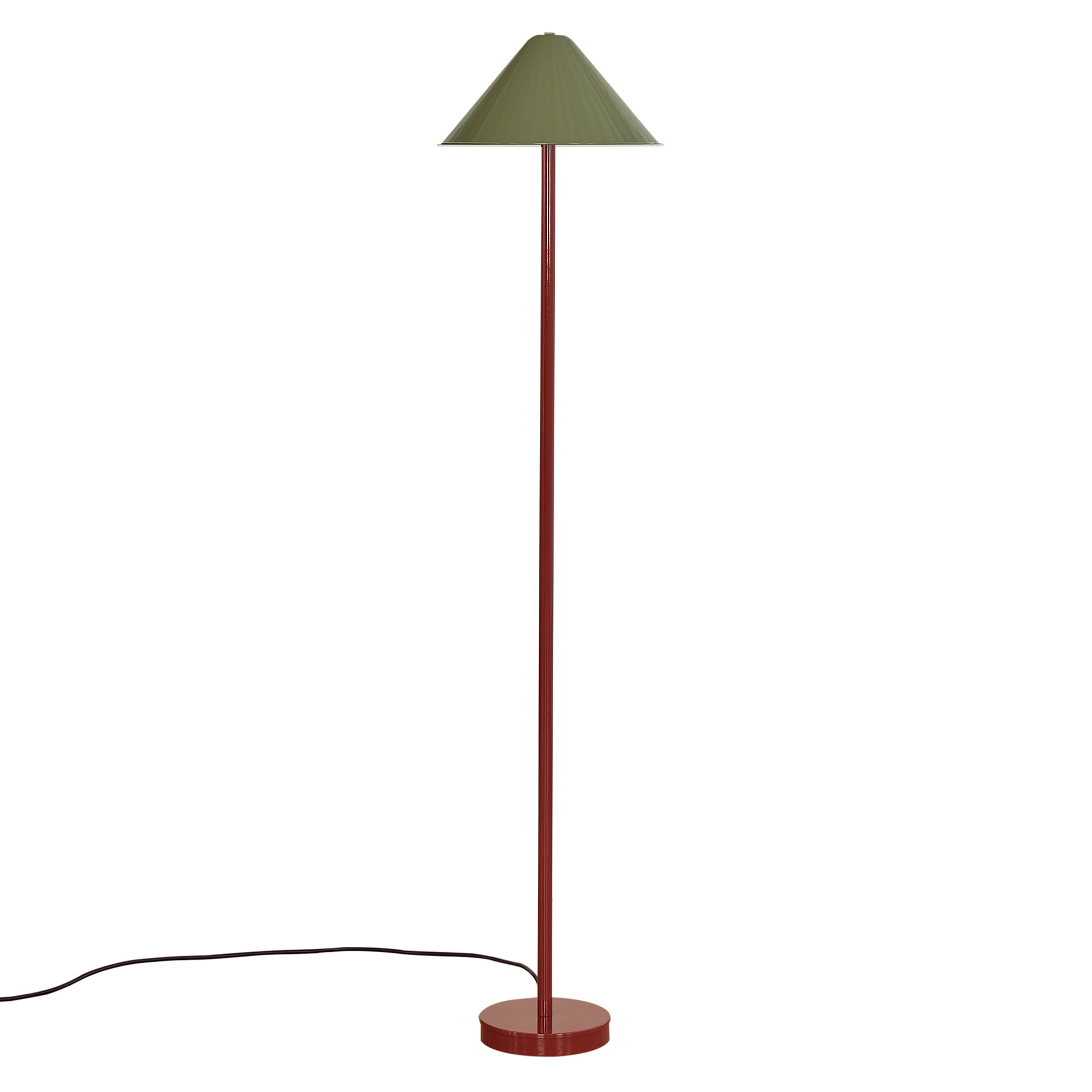 Tipi Floor Lamp: Reed Green + Oxide Red