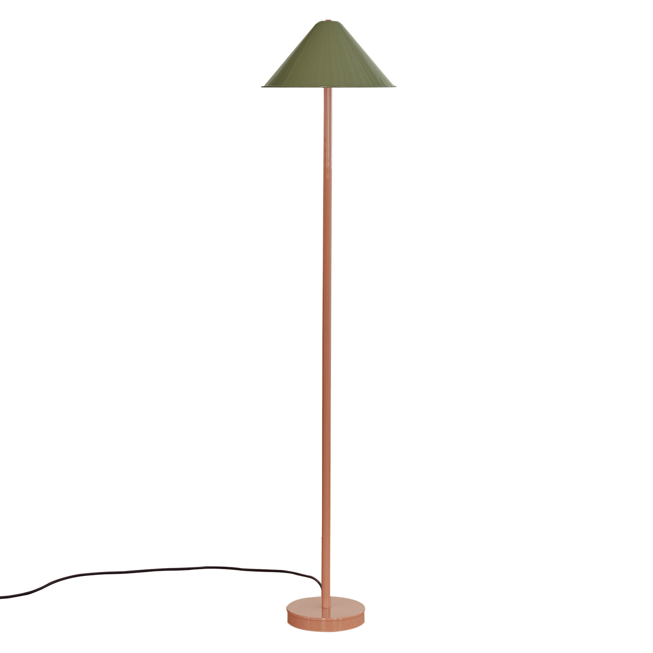 Tipi Floor Lamp: Reed Green + Peach