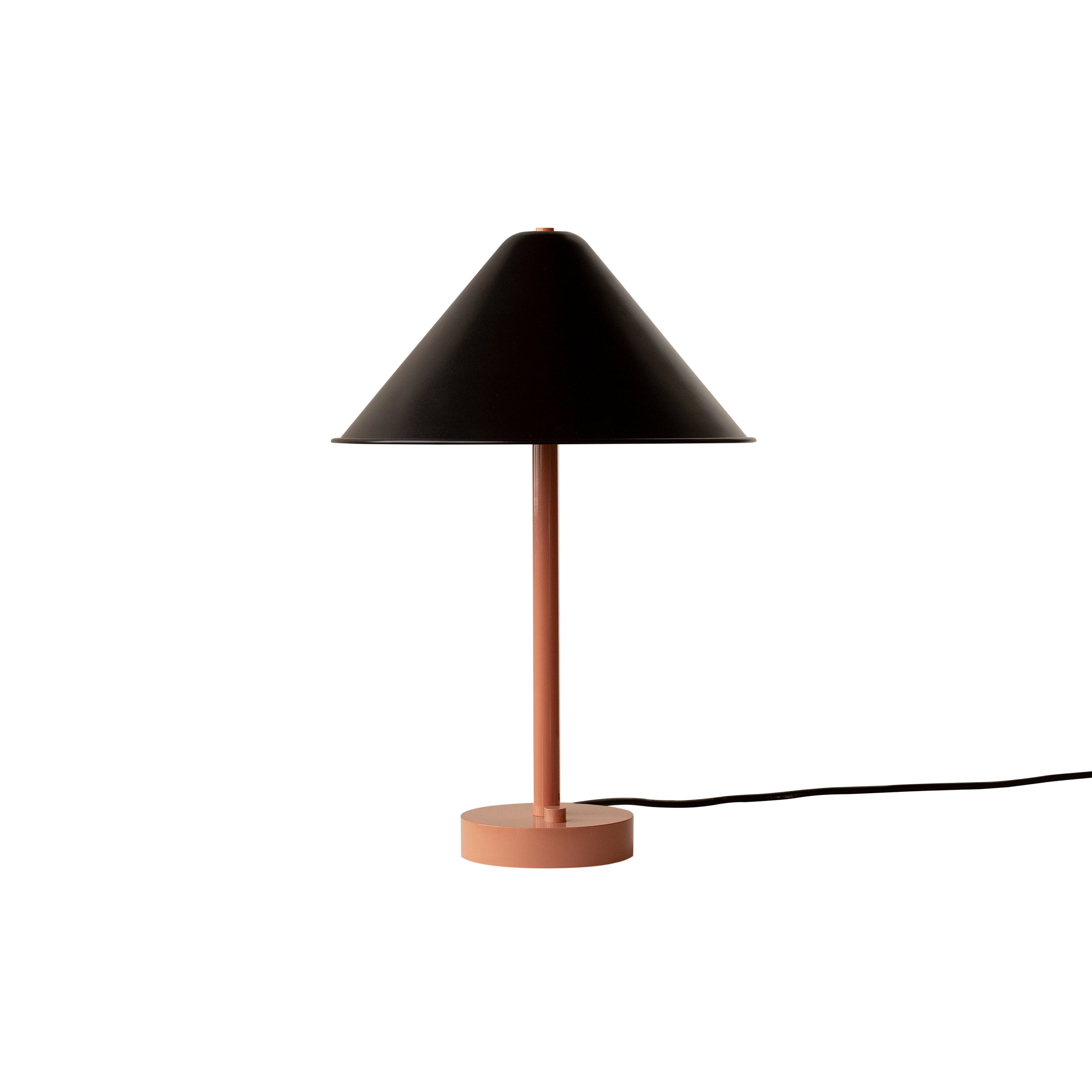 Tipi Table Lamp: Black + Peach