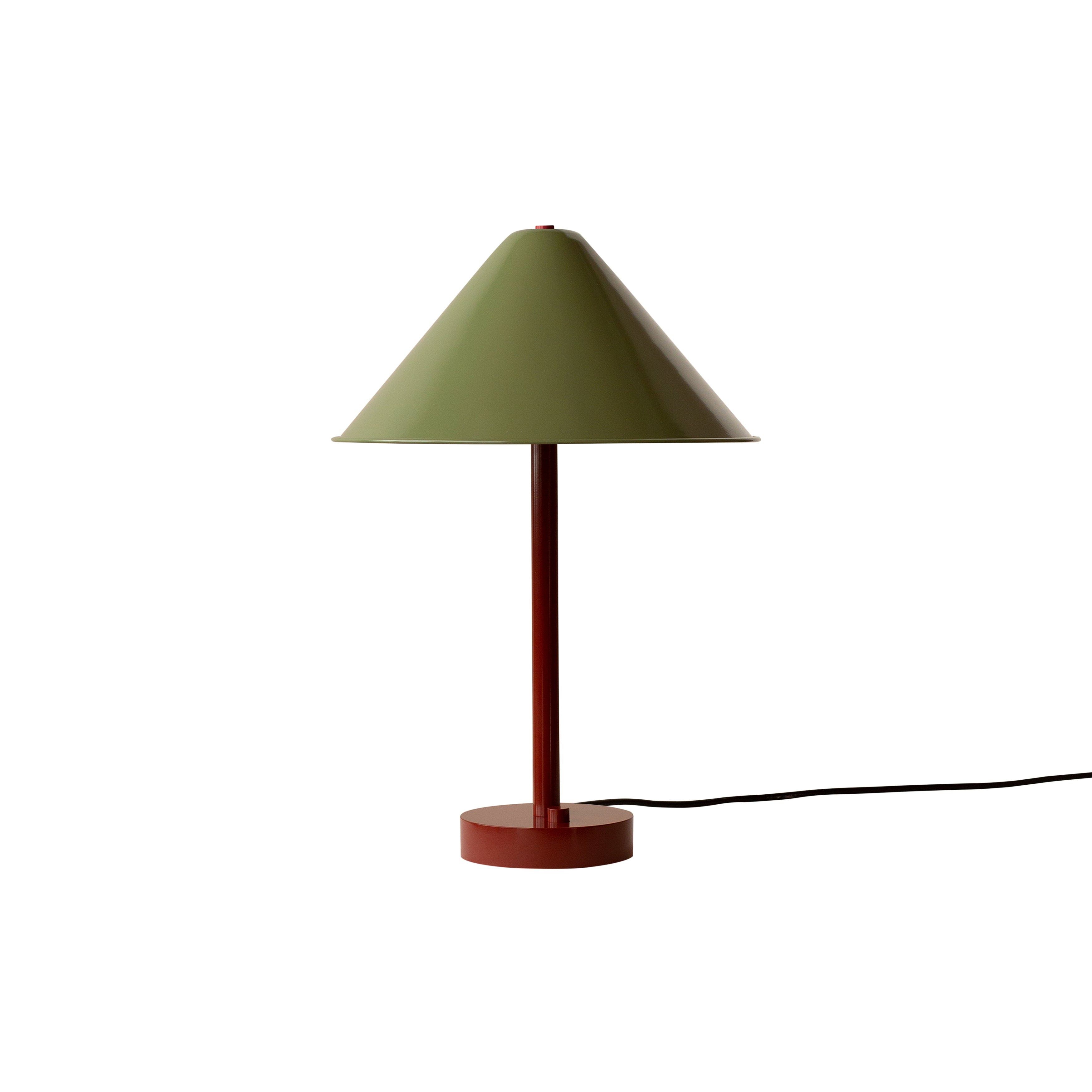 Tipi Table Lamp: Reed Green + Oxide Red