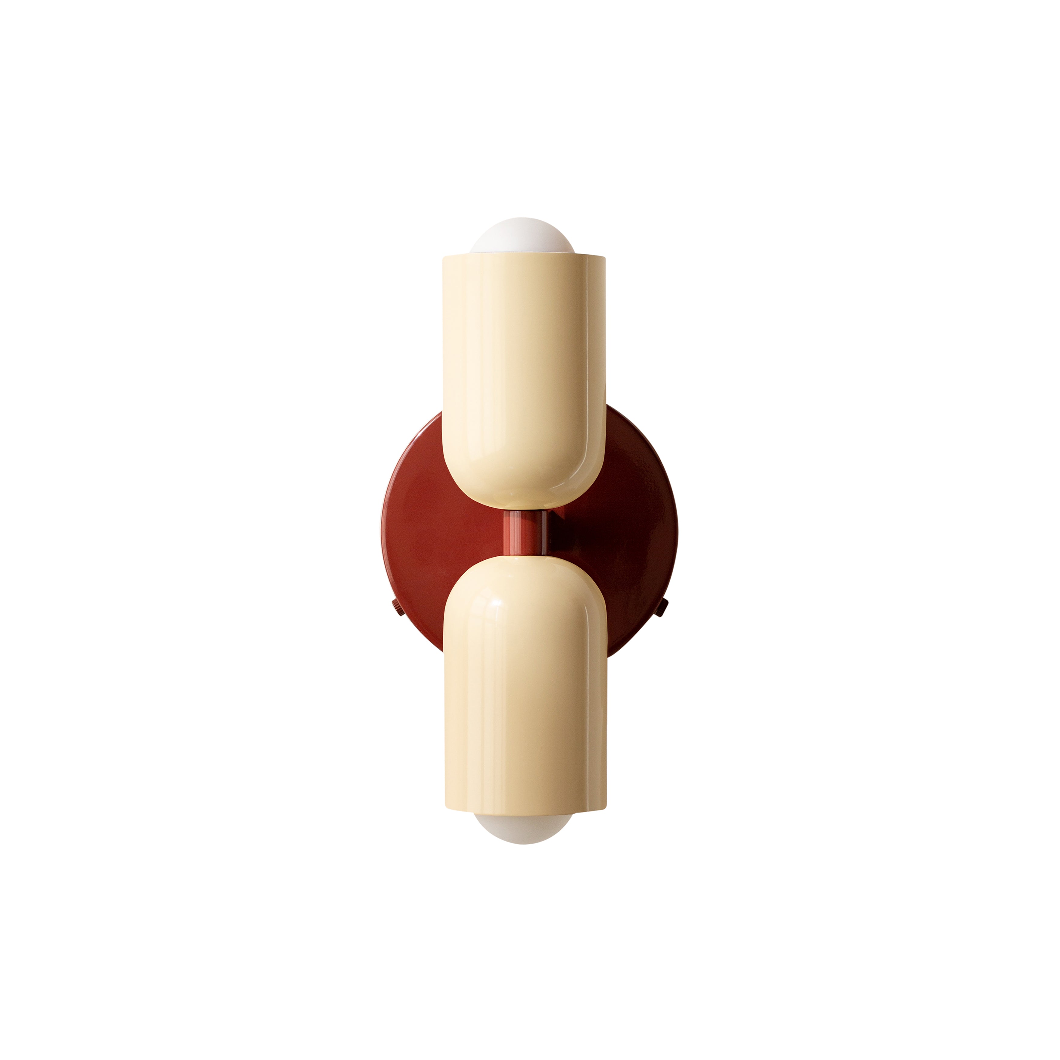 Up Down Sconce: Bone + Oxide Red