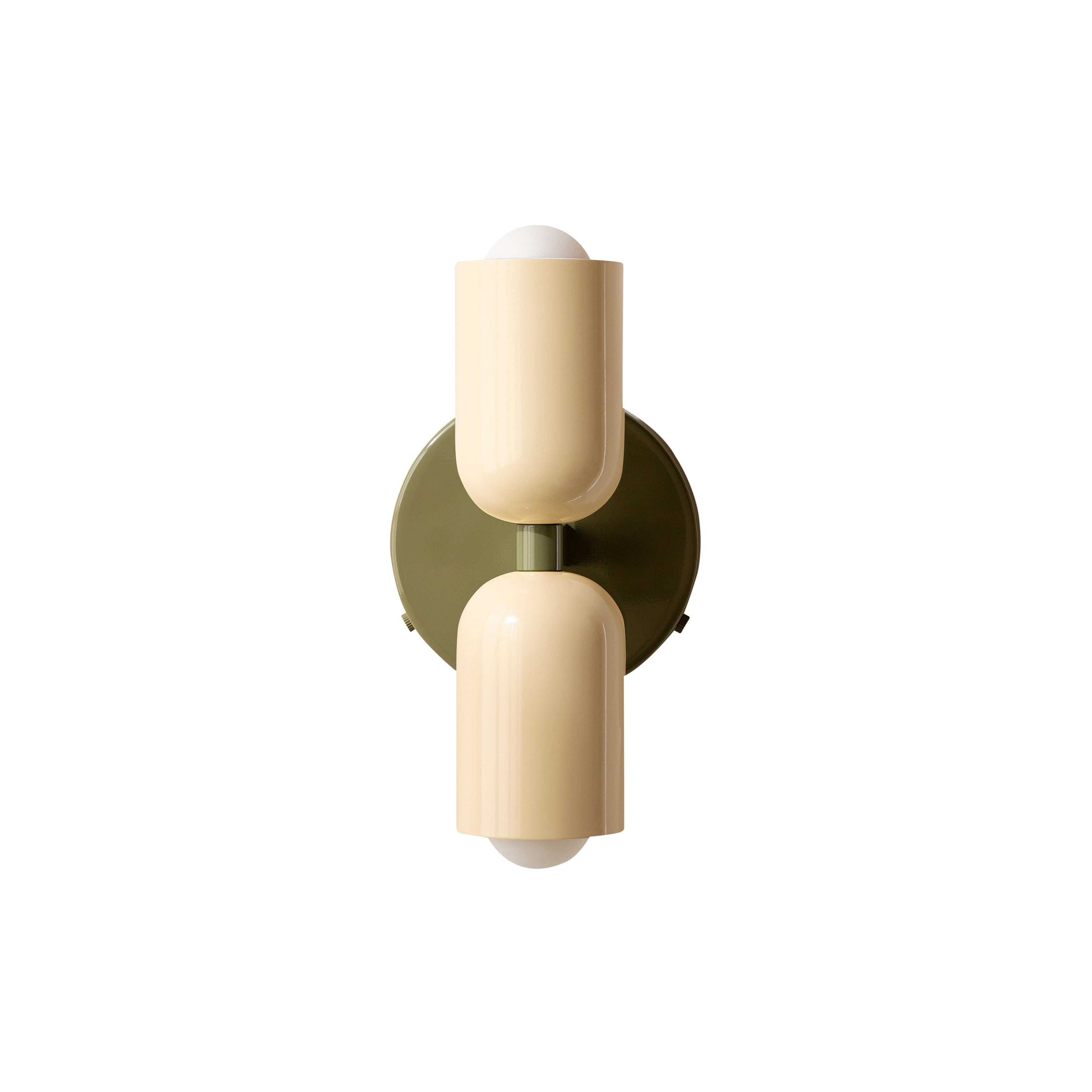 Up Down Sconce: Bone + Reed Green