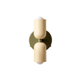 Up Down Sconce: Bone + Reed Green