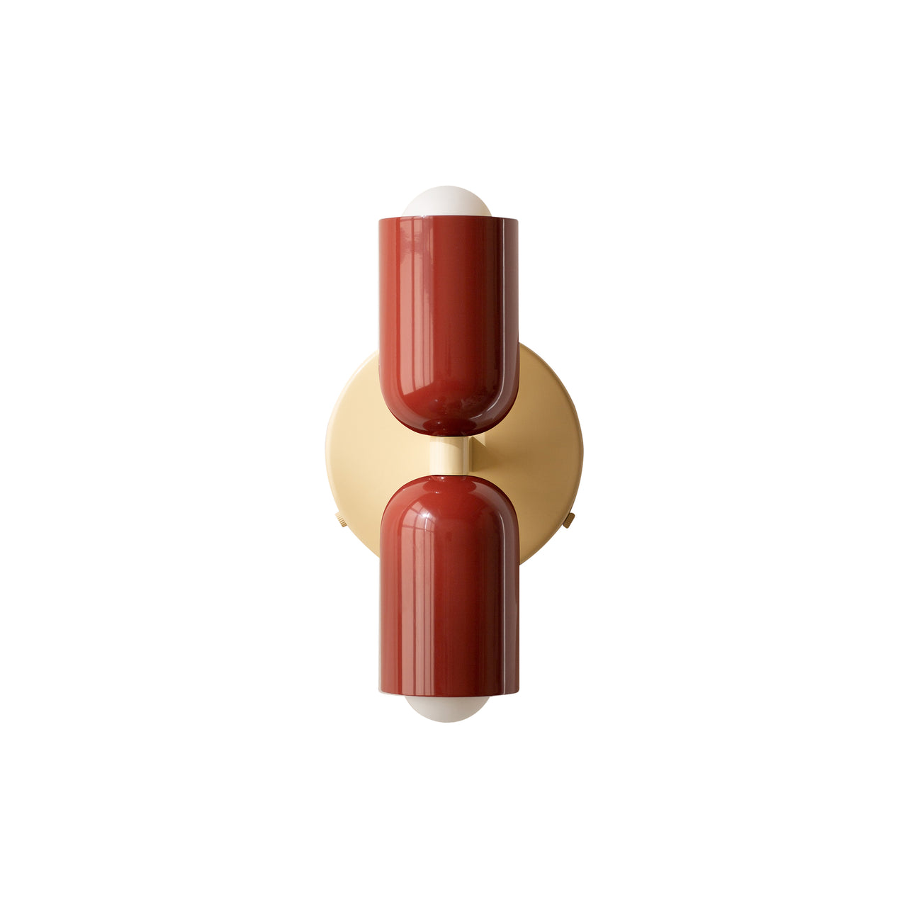 Up Down Sconce: Oxide Red + Bone