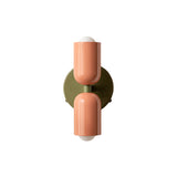 Up Down Sconce: Peach + Reed Green