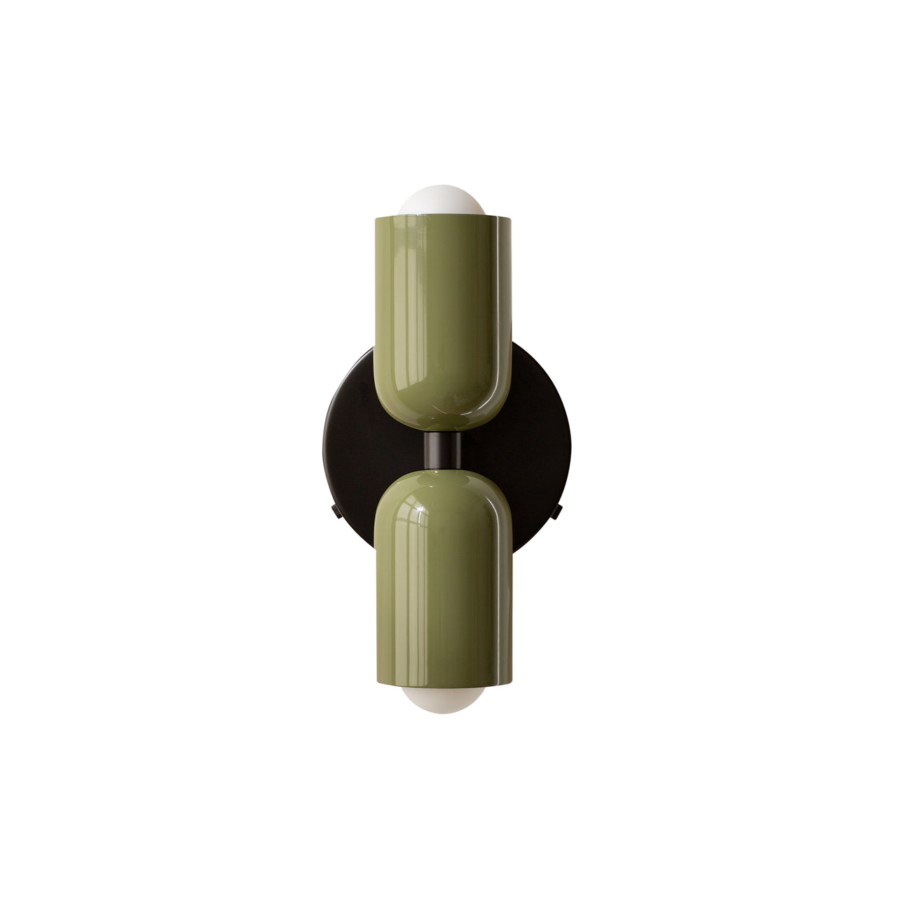Up Down Sconce: Reed Green + Black