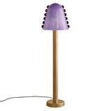 Calla Floor Lamp: Lilac + Amber Embellishments + Brass