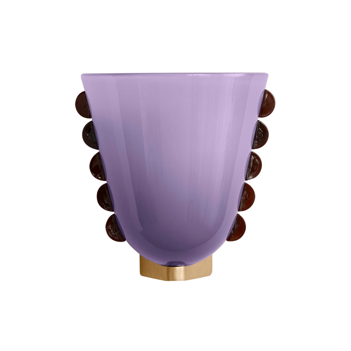 Calla Sconce: Medium + Lilac + Amber Embellishments + Brass