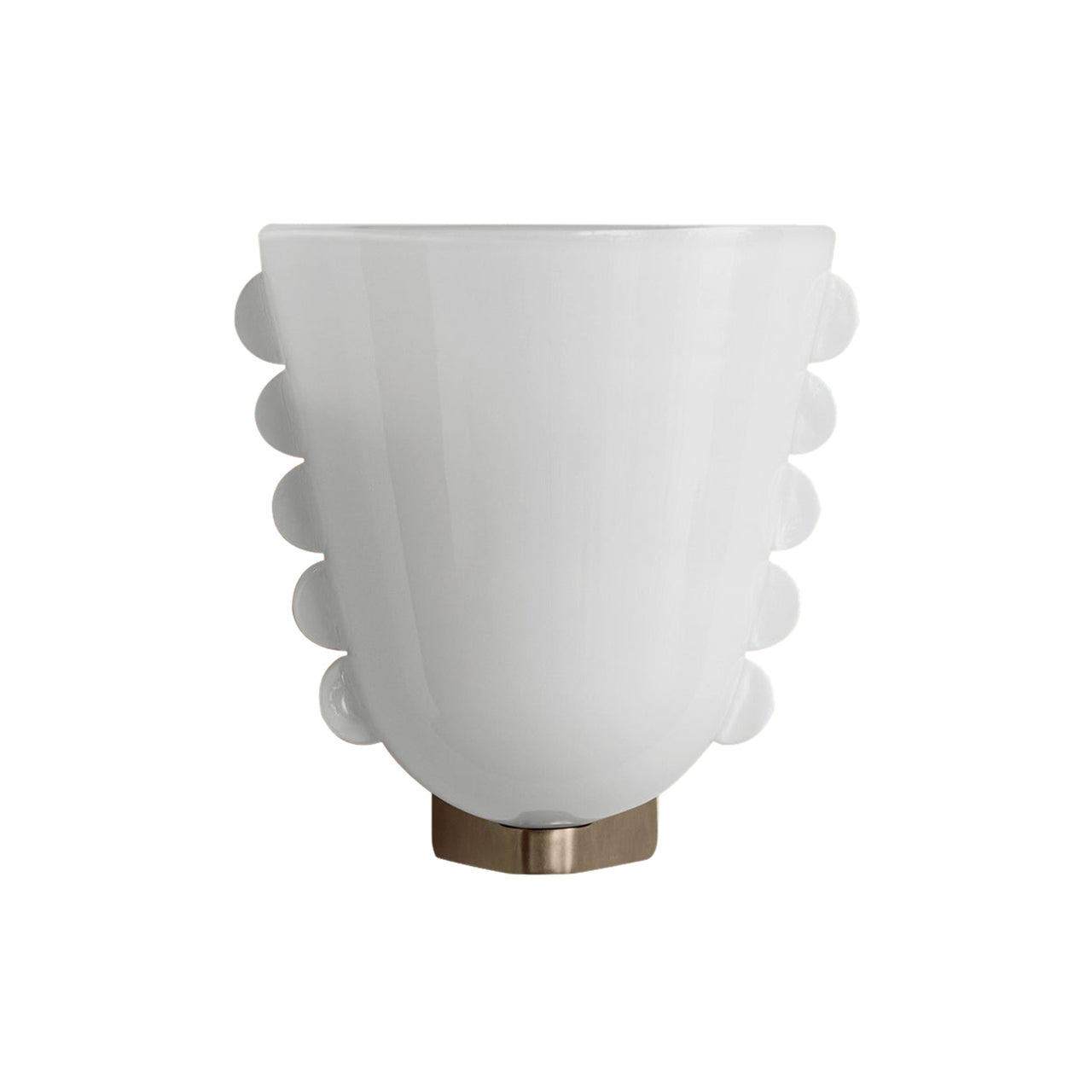 Calla Sconce: Medium + Opaline + Opaline Embellishments + Pewter