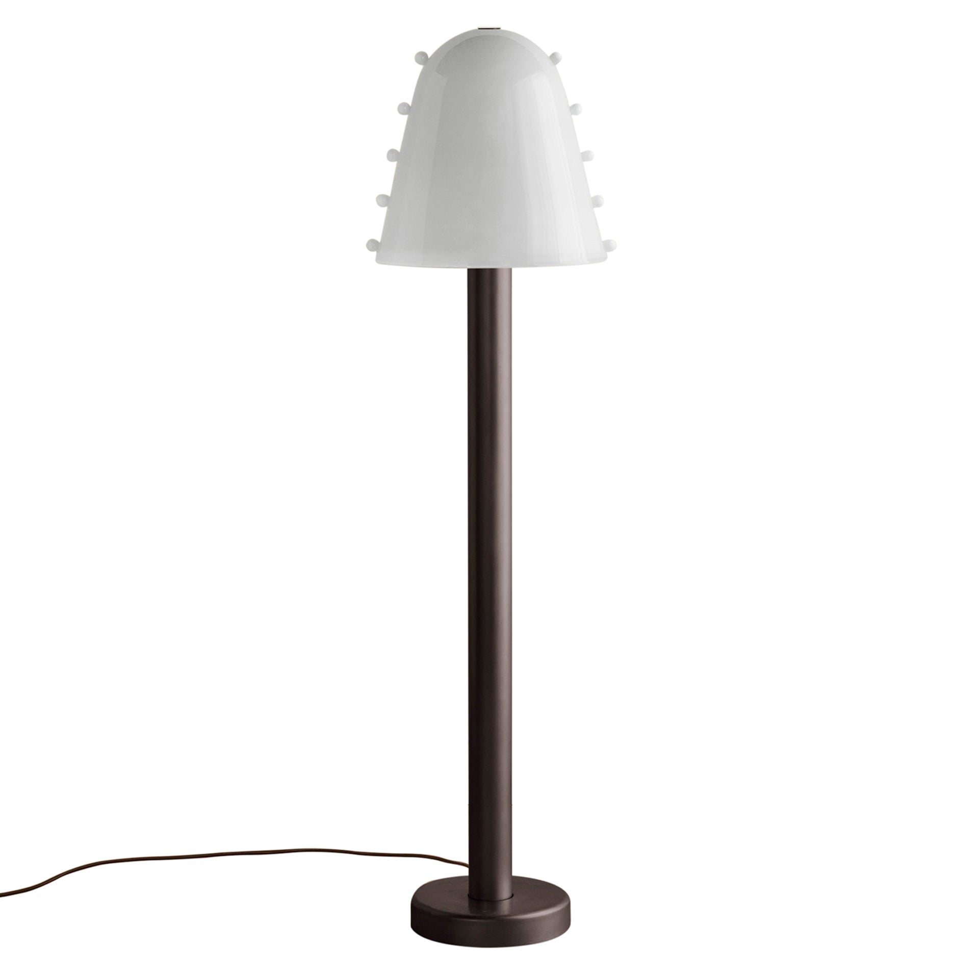 Gemma Floor Lamp: Opaline + Opaline Embellishments + Blackened Brass