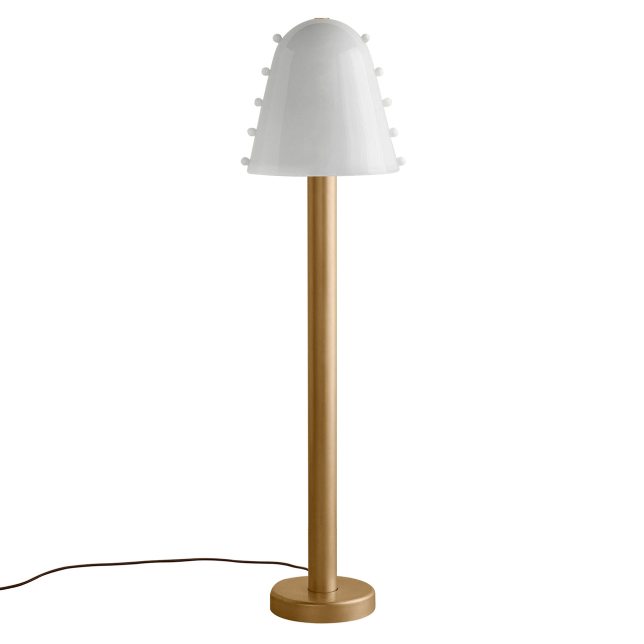 Gemma Floor Lamp: Opaline + Opaline Embellishments + Brass