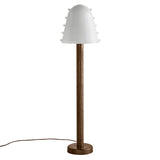 Gemma Floor Lamp: Opaline + Opaline Embellishments + Patina Brass