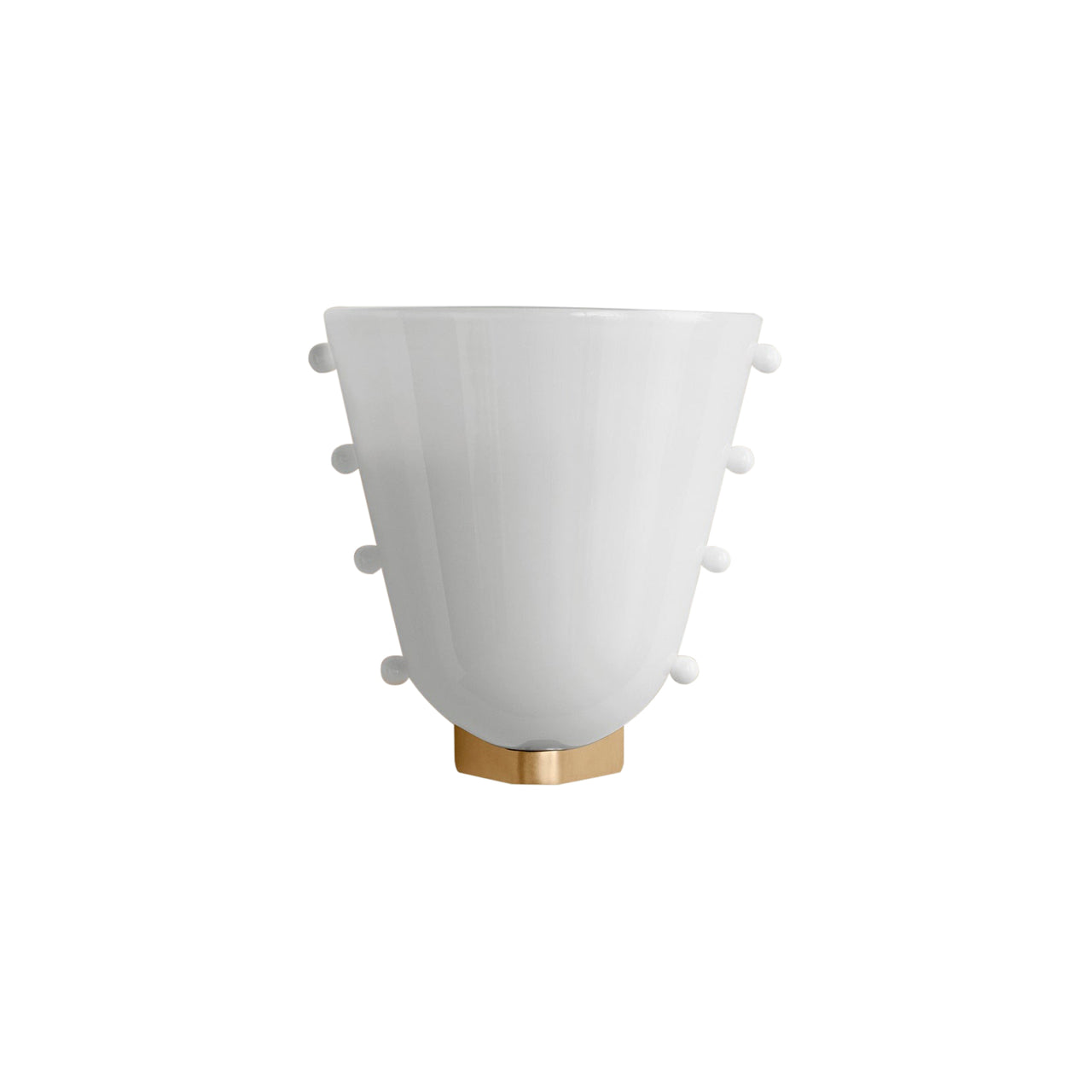 Gemma Sconce: Medium + Opaline + Opaline Embellishments + Brass