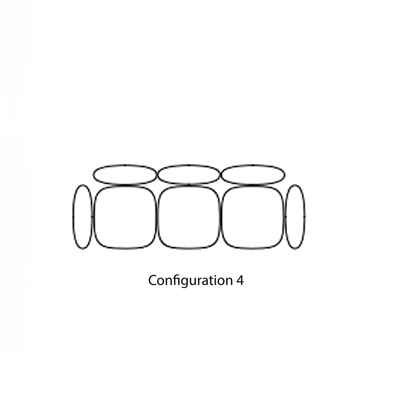 Isole Modular Sofa: NN1A-NN1G + Configuration 4